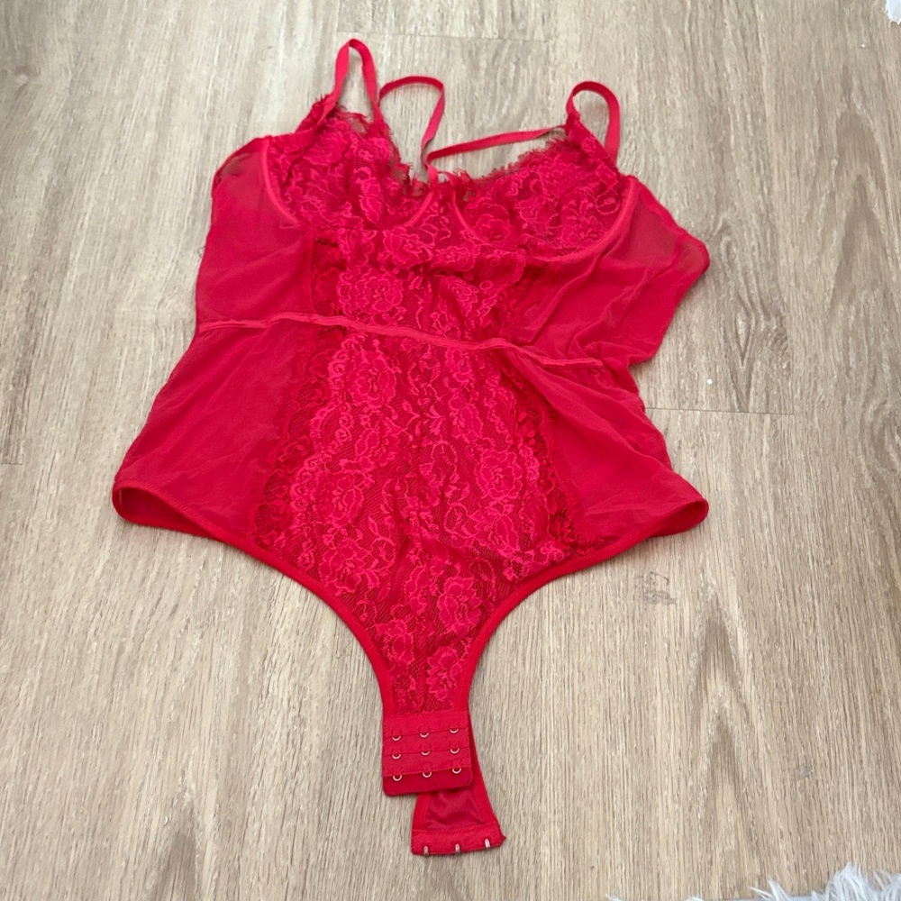 Red Lace Bodysuit